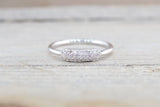 14k White Gold Diamond Micro Pave Band