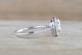 Oval Diamond Halo Moissanite