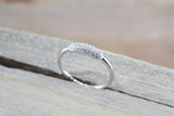 14k White Gold Diamond Micro Pave Band