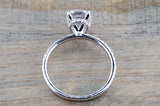 2 carat Oval Lab Grown Diamond Moissanite Victoria Hidden Under Halo Oval 9x7mm Ring M3079