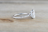 Mounting Moissanite 9mm Round Hidden Under Halo Engagement Ring 3/4 M3071