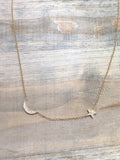 14k Yellow Gold  Diamond Dangling Necklace Choker Pendant