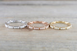 14k Gold Round Cut Bar Diamond Ring  B10073