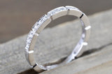14k Gold Round Cut Bar Diamond Ring  B10073