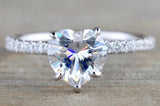 Heart Shape Forever ONE Moissanite 7.5mm Ring M3083