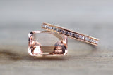 14kt Rose Gold Diamond Milgrain Etching Vintage Wedding Engagement Anniversary Band Ring Thin Dainty