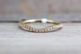 Gold Curved V Groove Chevron Diamond Ring ASPBR010058
