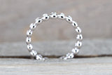 18kt White Gold Round Diamond Eternity Band Smooth Wedding Engagement Ring Love Promise Bezel Stack