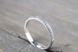 18k Rose Gold Diamond Micro Pave Dome Band Ring B10072