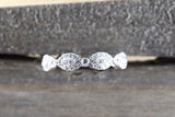 14k White Gold Diamond Vintage Milgrain Bezel Full Eternity Band Ring APBR010053