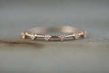 14kt Rose Gold Diamond Vine Large Ring Crown Vintage Design Rope Classic Milgrain Infinity Bezel Band