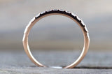 Gold Dainty Thin Baguette Rectangle Diamond Band 1mm B10018