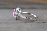 Pink Sapphire Double Halo