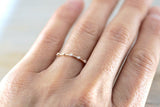14kt Rose Gold Diamond Vine Large Ring Crown Vintage Design Rope Classic Milgrain Infinity Bezel Band