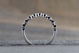14k White Gold Round Diamond Vintage Milgrain Etch Etching Ring Antique Filigree Band Bezel