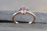 Melrose Smooth Crown Morganite Ring 6mm