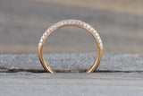 18k Rose Gold Diamond Micro Pave Dome Band Ring B10072
