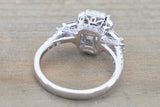 Emerald Cut Moissanite Grandeur Ring M3086