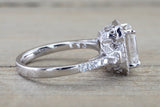 Emerald Cut Moissanite Grandeur Ring M3086