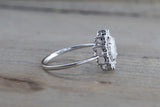 Heirloom Halo Diamond ring with Moissanite M3097