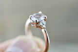 Leila Pink Sapphire GIA Certified Gemstone on Rose Gold Diamond Ring