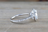 Round Halo Moissanite Diamond Ring M3098