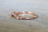 Diamond Curved Crown 5 Stone Shadow Ring