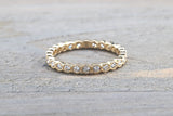 18kt Diamond Eternity Ring Vintage Milgrain Bezel B10089