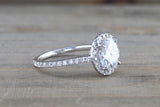 Round Halo Moissanite Diamond Ring M3098