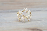 18k Yellow Gold Multi Star Diamond Large Ring ASPFR010002