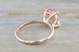 Liz Morganite Ring 14k Gold 10x8mm Cushion Cut