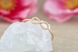 18kt Gold Diamond Infinity Twist Ring ASPBR010022