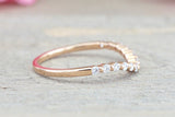 18kt Gold Shared Prong Diamond Curve Band Ring ASPBR010030
