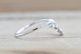 Victoria V Shape Crown Diamond Star Ring Curve ASPBR010051