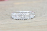 18k Gold Diamond Baguette and Round Anniversary Wedding band ASPBR010024