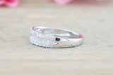 18k Gold Diamond Baguette and Round Anniversary Wedding band ASPBR010024