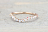 18kt Gold Shared Prong Diamond Curve Band Ring ASPBR010030