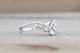 Victoria V Shape Crown Diamond Star Ring Curve ASPBR010051