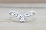 Victoria V Shape Crown Diamond Star Ring Curve ASPBR010051