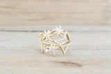 18k Yellow Gold Multi Star Diamond Large Ring ASPFR010002