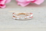 18kt Gold X Cross Baguette and Round Diamond Ring ASPBR010023