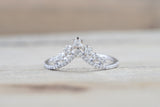 Victoria V Shape Crown Diamond Star Ring Curve ASPBR010051