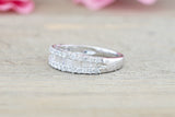 18k Gold Diamond Baguette and Round Anniversary Wedding band ASPBR010024